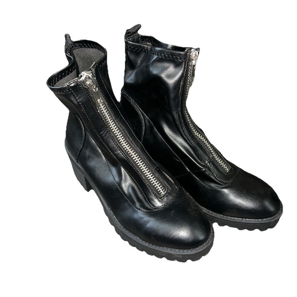 Chunky Y2K-style Madden Girl Women's Platform Boots Black Size 6 1/2 - Picture 1 of 5